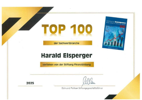 Top 100-Auszeichnung im Real Assets Branch Book 2025 – digitale Sachwertverwaltung setzt neue Benchmark
