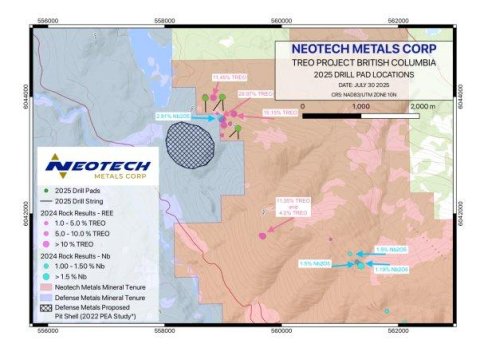 Neotech Metals beginnt mit Bohrungen auf seinem TREO-Projekt in British Columbia