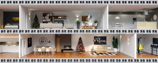 Geoplast verlorene Schalungen für Leichtbau-Betondecken mit großen Spannweiten