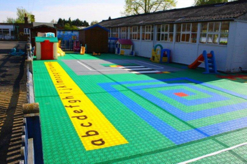 Spielen und Lernen auf Spielboden für Kitas, Kinder-Tagesstätten oder Kindergarten