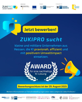 Auszeichnung für nachhaltige KI-Innovationen in Hessen – jetzt bewerben!