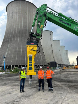 Epiroc Hydraulikhammer ebnet Weg für Rückbau von Kraftwerksblock F in Gelsenkirchen-Scholven