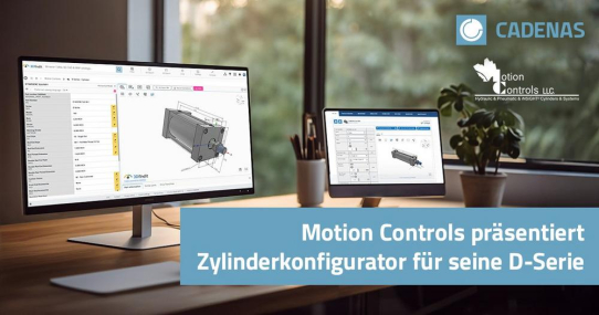 Motion Controls führt mit CADENAS den Zylinderkonfigurator der D-Serie ein