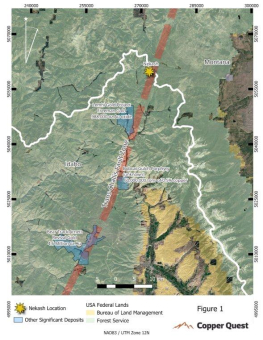 Copper Quest erwirbt Kupfer-Gold-Porphyrprojekt Nekash im US-Bundesstaat Idaho