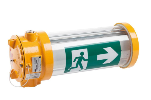 Die explosionsgeschützten KAUFEL /DTS-Rohrkörperleuchten punkten doppelt in der Sicherheitsbe-leuchtung - als Rettungszeichen- und auch als Sicherheitsleuchte