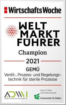 GEMÜ zum fünften Mal in Folge als Weltmarktführer ausgezeichnet