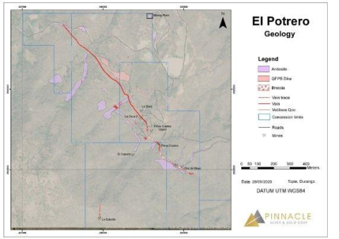 Pinnacle identifiziert Gold-Silber-Mineralisierung in der historischen La Dura Mine und erweitert den mineralisierten Horizont auf fast 500 Meter