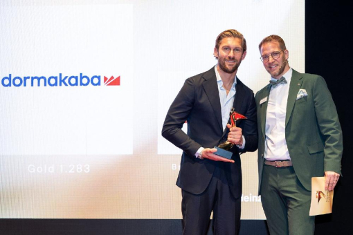 dormakaba gewinnt in der Kategorie „Sicherheitstechnik und Zutrittskontrollsysteme“ den Architects‘ Darling® Award in Gold