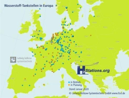 83 neue Wasserstoff-Tankstellen weltweit