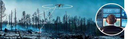 Drohnen spüren Glutnester in Wäldern auf