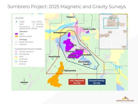 Coppernico initiiert groß angelegtes Geophysikprogramm im Projekt Sombrero