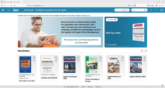 HUSS-Reader: Neue Leseplattform für Logistikthemen