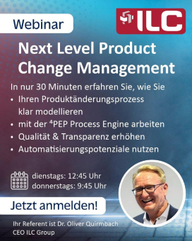 Neues ILC-Webinar: "Next Level Product Change Management"