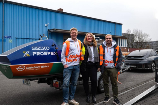 Gebrüder Weiss bringt SUP-Board von Atlantik-Mission klimaneutral zurück nach Deutschland