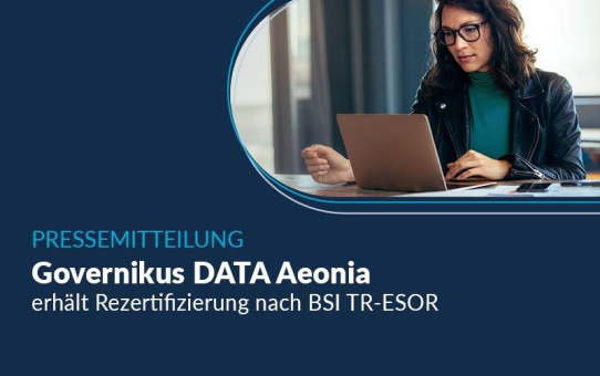 Governikus DATA Aeonia erneut erfolgreich zertifiziert