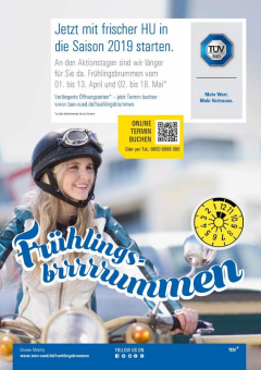 TÜV SÜD: Plakette checken zum Saisonauftakt