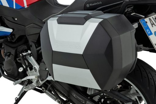 Wunderlich Variokoffer Set X-CASE X30 im Bicolor-Look in Schwarz mit hochwertig geprägten Aluminiumblenden