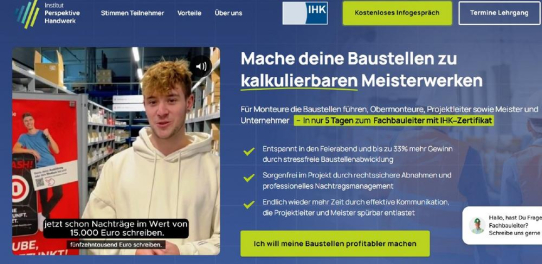 Neugestalteter IHK-Zertifikatslehrgang Fachbauleiter und Obermonteur