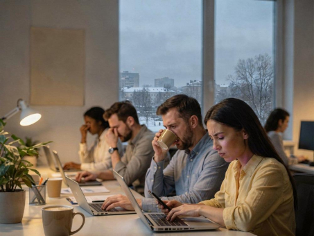 Warum viele Menschen im Winter im Büro deutlich müder sind