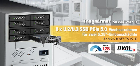 Verwandeln Sie zwei 5,25" Schächte in ein Hochleistungs-NVMe-Speicherarray