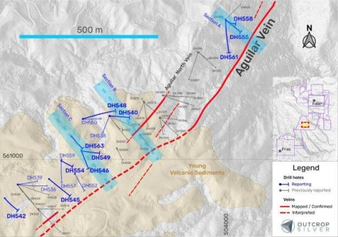 Outcrop Silvers Bohrungen zur Ressourcenabgrenzung im Erzgang Aguilar durchteufen weitere hochgradige Mineralisierung