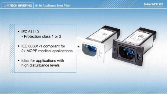 SCHURTER 5180 – Gerätestecker-Filter mit IP67 – sicher, dicht und zuverlässig