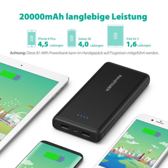 Neue Powerbank von RAVPower versorgt Smartphones mit nahezu endloser Energie