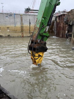 Epiroc treibt präzisen Rückbau unter Wasser am Antwerpener Europa-Terminal voran