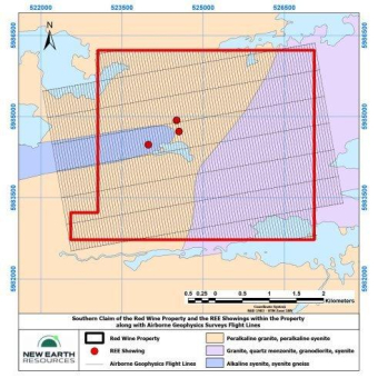 New Earth Resources kündigt Pläne für geophysikalische Flugmessungen auf seinem Seltenerdmetallprojekt Red Wine an