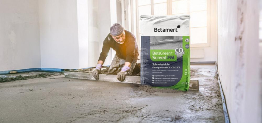 Schnell belegbarer Schnellestrich mit reduziertem CO₂-Fußabdruck von Botament