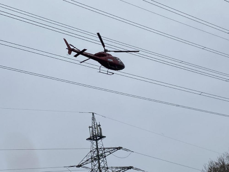 HanseWerk-Tochter SH Netz überprüft rund 330 Kilometer Hochspannungsleitungen in Schleswig-Holstein per Helikopter