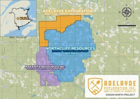Adelayde Exploration beauftragt Geologieunternehmen mit der Durchführung eines Arbeitsprogramms auf dem Wolframprojekt Sisson North direkt angrenzend an Northcliff Resources Ltd.