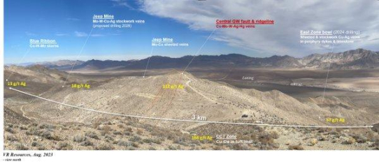 VR reicht Antrag auf Bohrgenehmigung für sein neues Molybdän-Wolfram-Kupfer-Silber-Porphyr-Projekt New Boston in Nevada ein