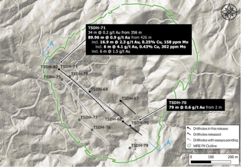 Tiger Gold durchteuft potenzielle „Feeder“-Zone unterhalb der Mineralressource Tesorito über 16,9 m mit 2,3 g/t Au und 0,25 % Cu, einschließlich 6 m mit 4,1 g/t Au und 0,43 % Cu innerhalb von 89,96 m mit 0,9 g/t Au