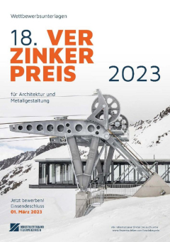 Verzinkerpreis für Architektur und Metallgestaltung 2023 - Countdown läuft