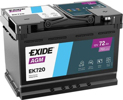 Neueste 12V AGM-Batteriegeneration von Exide in OEM-Qualität für den Automotive Aftermarket