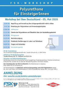 Wie gut kennen Sie Polyurethan? – Werkstoffwissen praxisnah erleben und begreifen im Workshop PUR für EinsteigerInnen bei der Dow Deutschland Anlagengesellschaft mbH in Ahlen am 05.05.2026