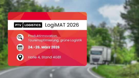 PTV Logistics auf der LogiMAT 2026 – Nachhaltigkeit und KI im Fokus