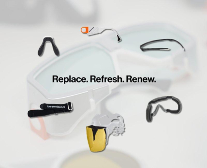 Längere Lebensdauer für Ihre Laserschutzprodukte – Ersatzteile von laservision