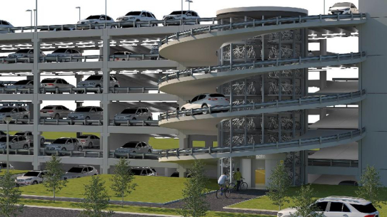 „Fahrrad trifft Auto: WÖHR macht Parkhaus zum Mobilitäts-Hub“