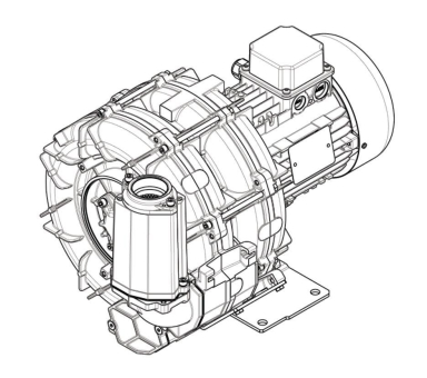 Seitenkanalverdichter - FPZ E04 TD mit 2,2 kW | 141 m³/h -275 mbar +400 mbar