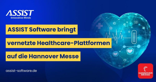 ASSIST Software bringt vernetzte Healthcare-Plattformen auf die Hannover Messe. Interoperabilität. KI-gestützte Entscheidungen. Datenintegration.