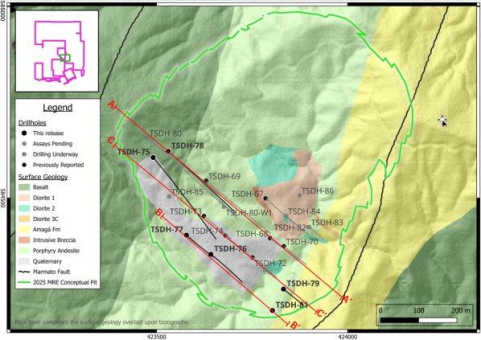 Tiger Gold durchteuft porphyrartige Mineralisierung von 169,7 m mit 0,9 g/t Au bei Tesorito, einschließlich 25 m mit 2,2 g/t Au