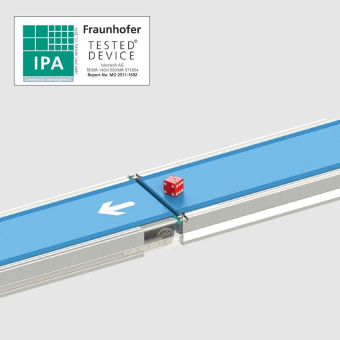 Fraunhofer IPA zertifiziert Messerkante für Reinraumförderbänder von Montech