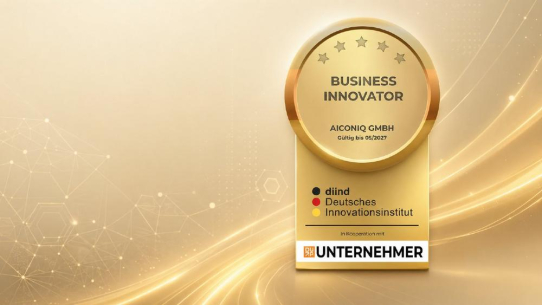 AICONIQ.io: Als „Business Innovator“ ausgezeichnet: Warum AICONIQ KI neu denkt