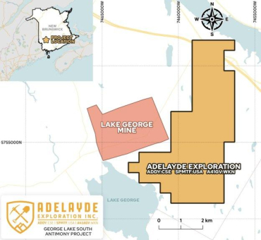 Adelayde Exploration leitet Arbeitsprogramm auf dem Antimon-Wolfram-Projekt George Lake South in New Brunswick ein