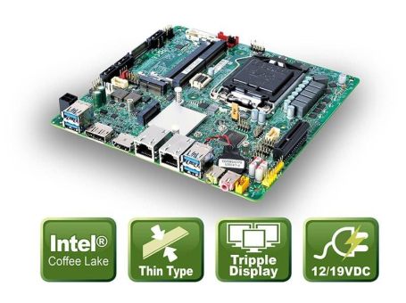 PH12FEI – Thin Mini-ITX Board mit Coffee Lake CPU