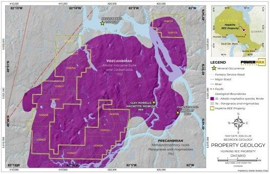 Powermax Minerals gibt Option auf Erwerb von Seltenerdmetallprojekt Hopkins im Clay Howell Complex im Norden von Ontario bekannt