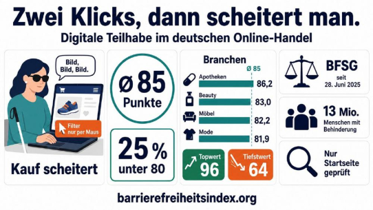 „Zwei Klicks, dann scheitert man." — Was 5.588 deutsche Online-Auftritte über digitale Teilhabe verraten