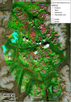 Hi-View erhält Alterierungskartierungs-, ASTER-Multispektral- und EnMAP-Hyperspektral-Satellitendaten von Photosat